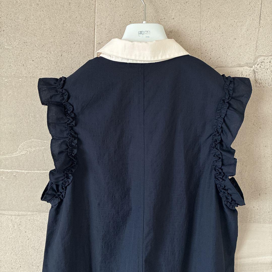 【極美品】 ivygolf バイカラーフレアワンピース ネイビー S ゴルフ