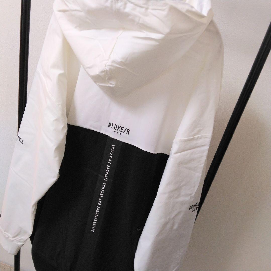 [サンプルSALE /D341 ] LUXE/R ナイロン布帛プルパーカーWH