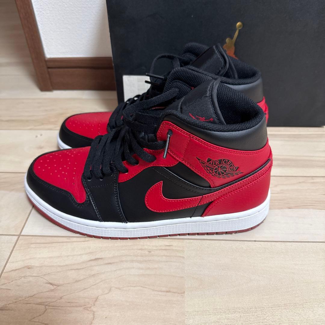 【美品】使用感ほぼなしNike Air Jordan 1 MID赤黒