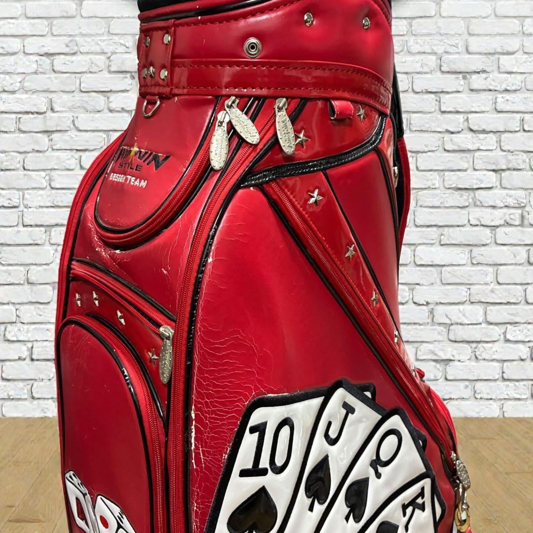 希少✨ 廃盤 WINWIN STYLE トランプ柄 キャディバッグ 赤