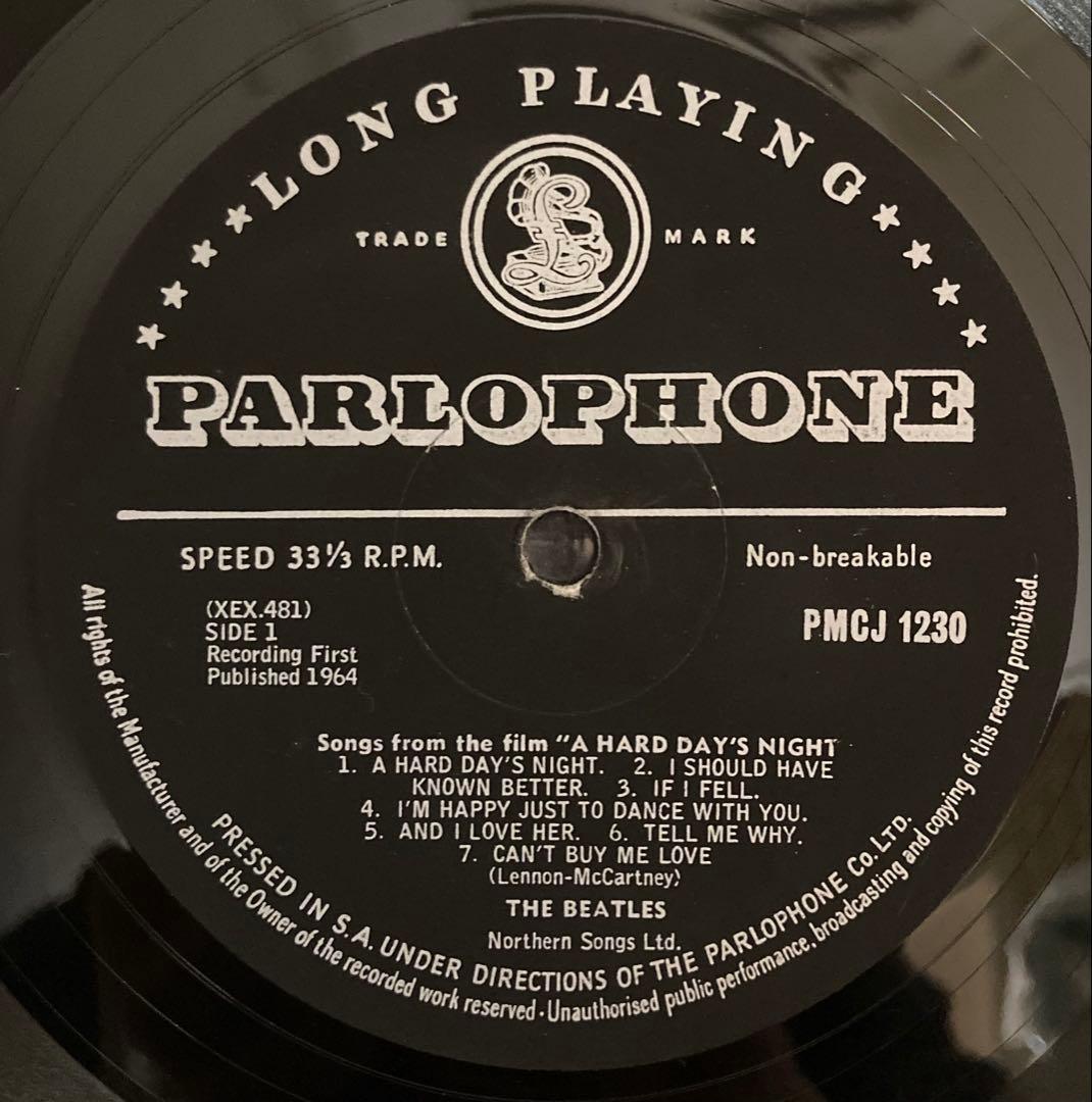 超絶レア南アフリカオリジナル黒ハードデイズナイトBeatlesビートルズレコード