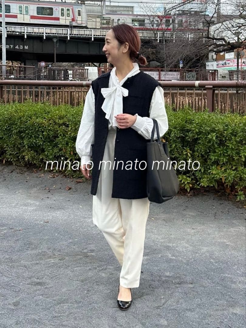 SuiSui 未使用級 ピュアルセシン コットンツィードベスト