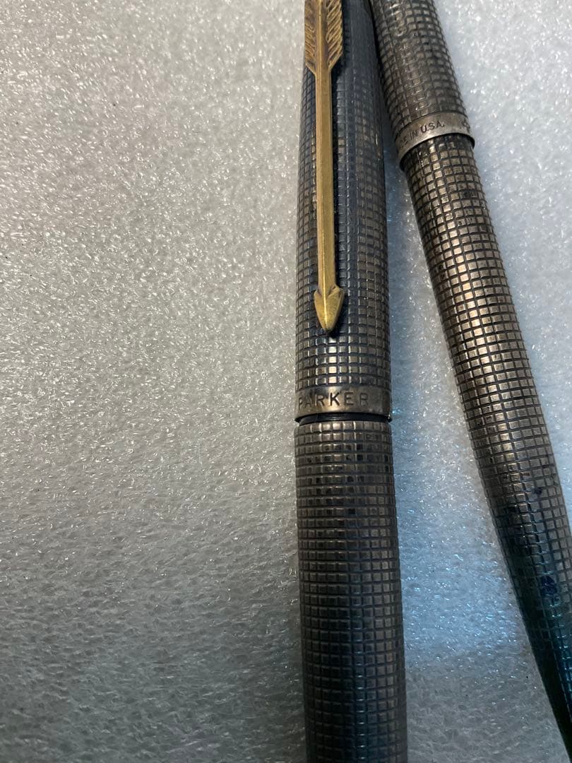 Sterling Silver ２本セット、ペン先14K 万年筆とボールペン