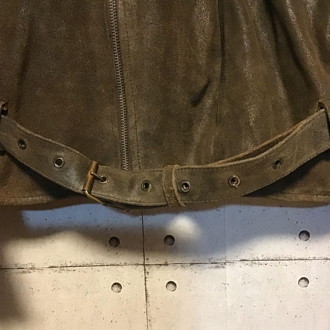 ユーロ　ビンテージ　ダブルライダース　レザー　ステンシル　ペイント　カスタム