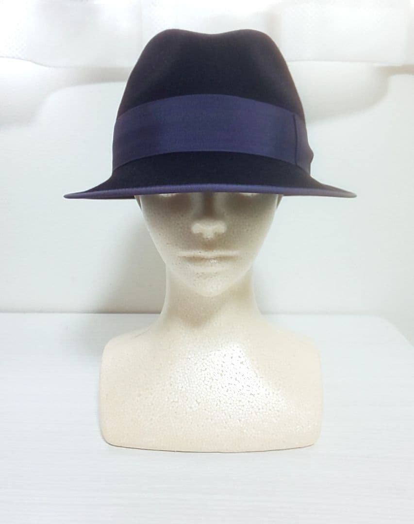 美品 Borsalino ボルサリーノ ラビットファー フェドラ 60 イタリア