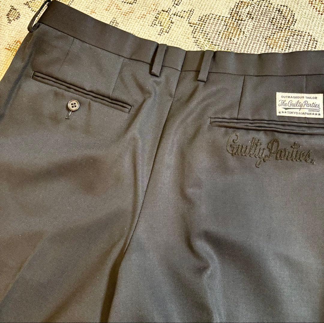 美品♪WAKOMARIA The Guilty Partiesメンズ黒スラックス