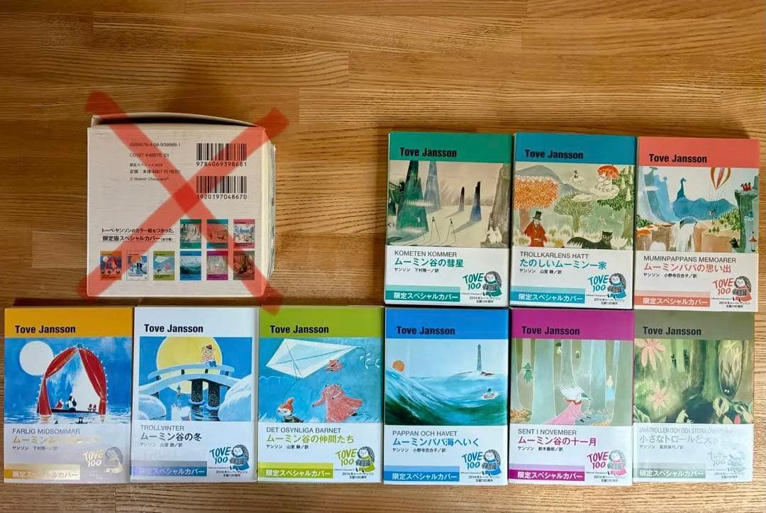 ムーミン全集トーベ・ヤンソン生誕100周年限定版〈全９巻〉帯付きBOX難あり