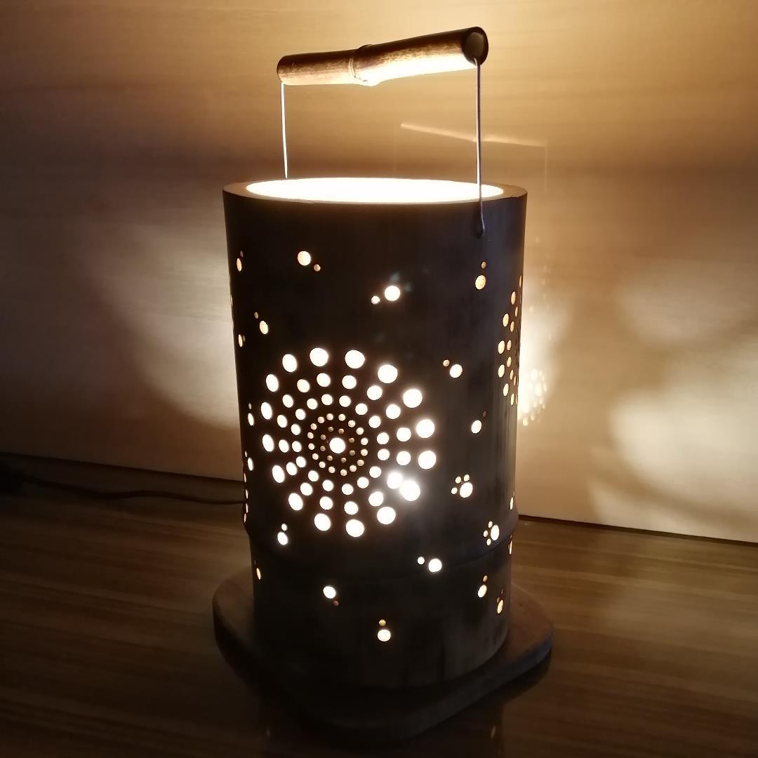 癒し灯火　竹行灯　No23182