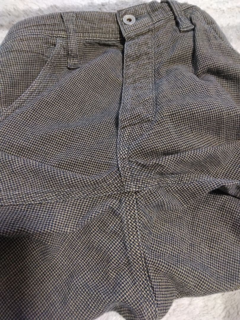 STEVENSON OVERALL　カーペンターパンツ　千鳥格子　コットンリネン