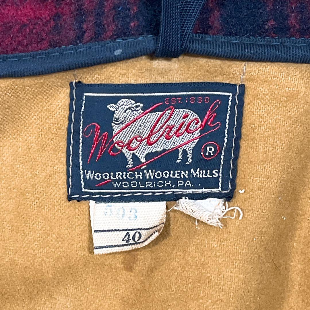 70sウールリッチ ハンティングジャケット バッファローチェック オンブレ L