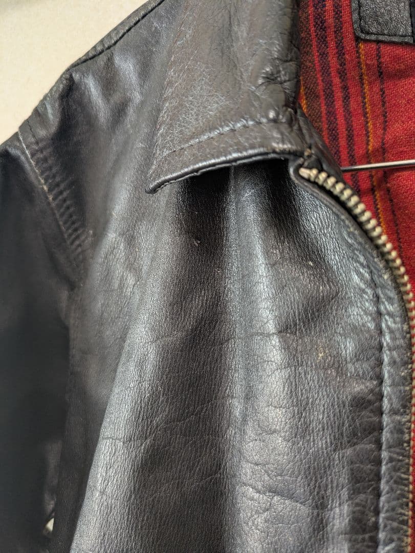 希少 80s 日本製 SACCYU & CO 本革 レザー ボンバージャケット