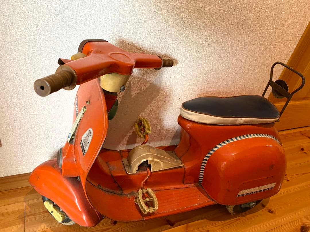 レトロアンティーク品/ブリキおもちゃ/Vespa 子供用スクーター