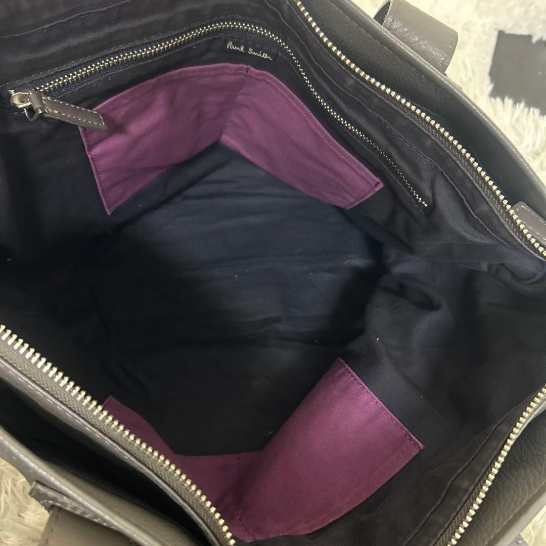 Paul Smith ポールスミス トートバッグ メンズ A4しぼ革　肩掛け可
