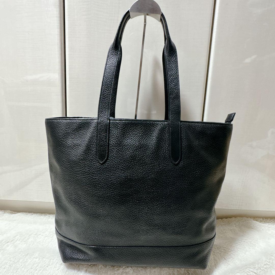 【極美品】コーチ レザートートバッグ ハミルトントートA4PC収納可 肩掛け 黒