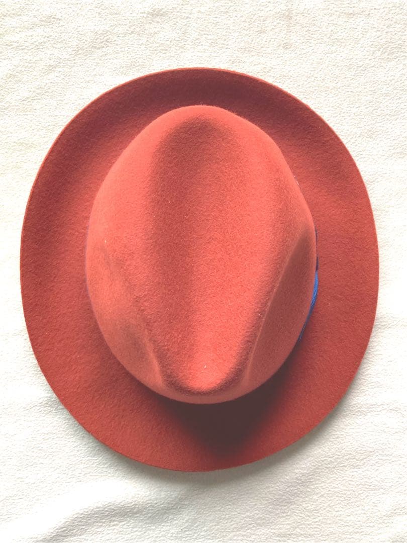 Borsalino ウールフェルトハット　オレンジブルー　57 イタリア製　美品
