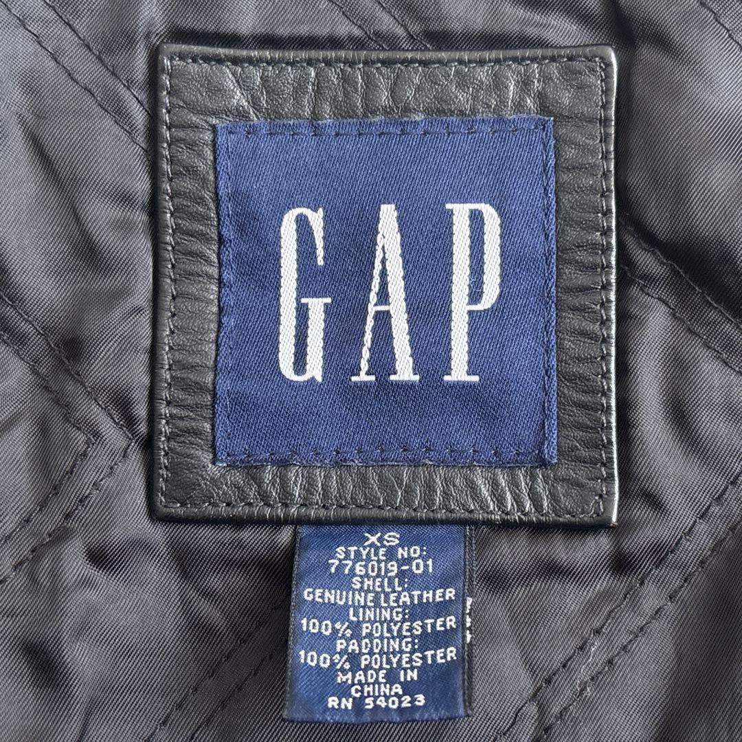 90's ■OLD GAP オールドギャップ レザージャケット ブルゾン 黒