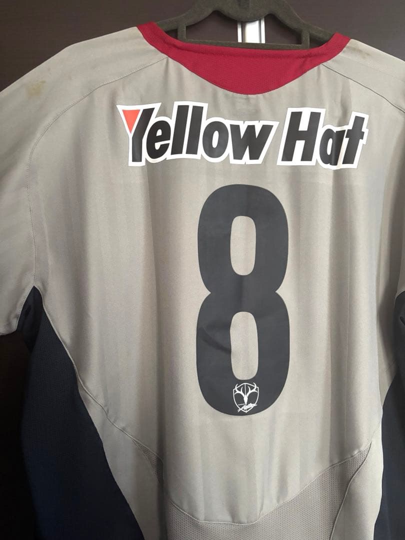 鹿島アントラーズグレー野沢拓也サイン入りアウェイユニフォーム2006-07レア