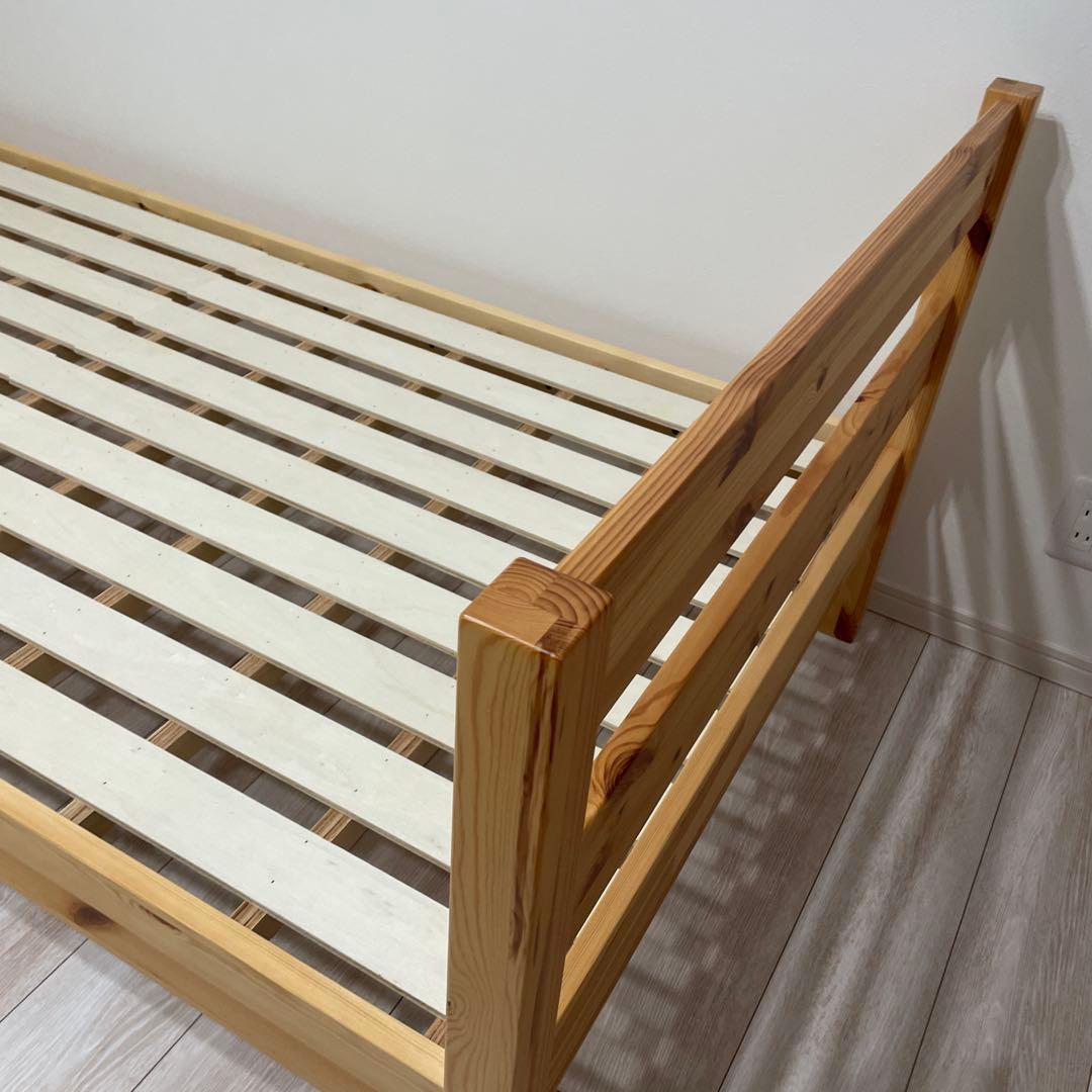 送料込み　無印良品　ナチュラルウッド シングルベッドフレーム　簡単組み立て式