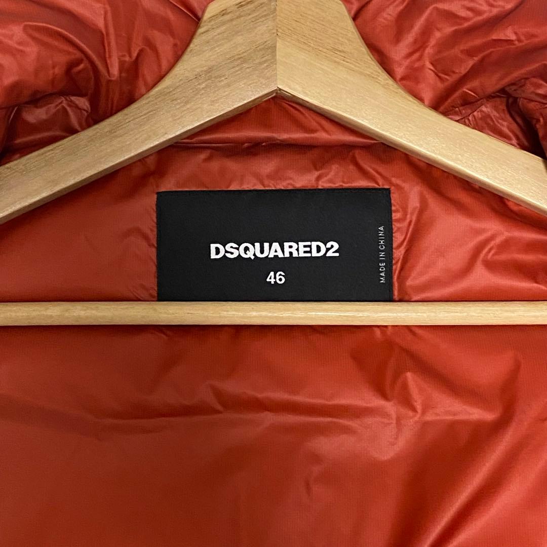 DSQUARED2 ダウンベスト ワンポイント ダブルジップ マルチカラー