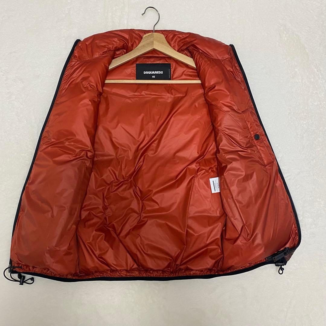 DSQUARED2 ダウンベスト ワンポイント ダブルジップ マルチカラー