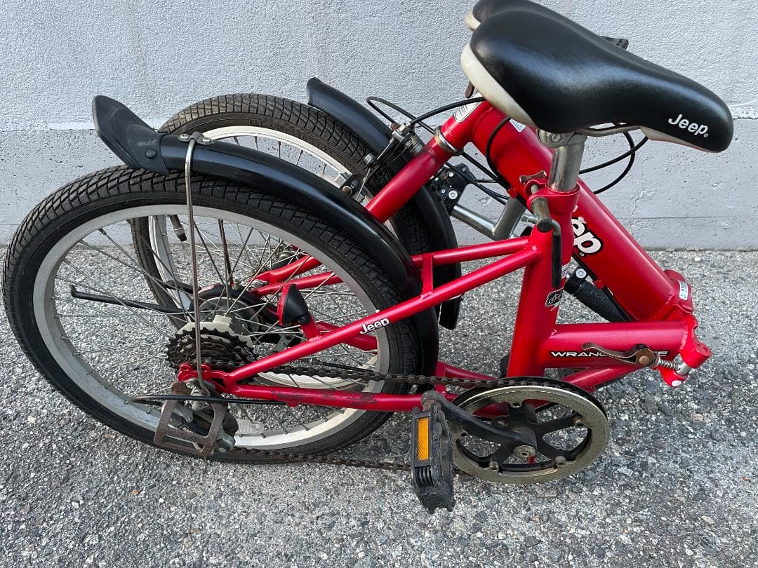 ★動作〇★ 折り畳み 自転車 Jeep WRANGLER SE 赤 チャリ