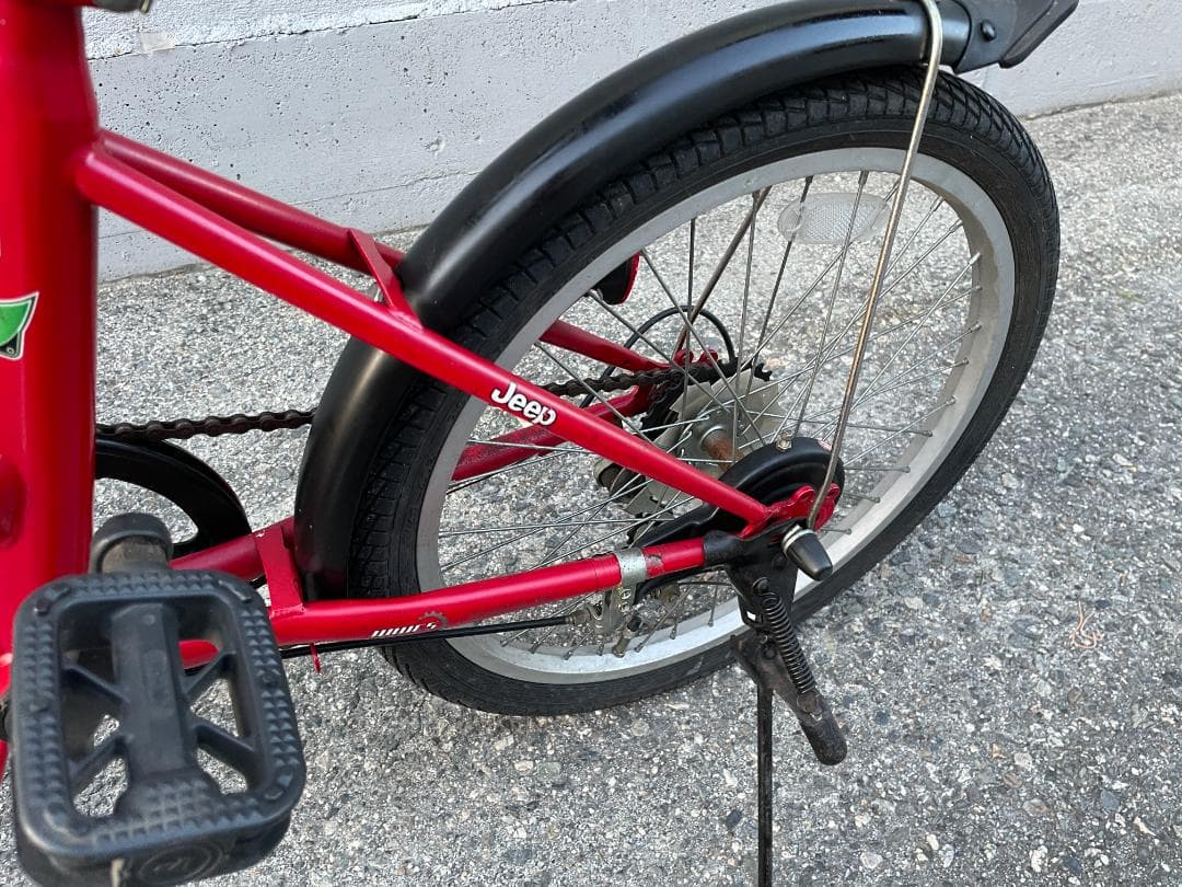★動作〇★ 折り畳み 自転車 Jeep WRANGLER SE 赤 チャリ
