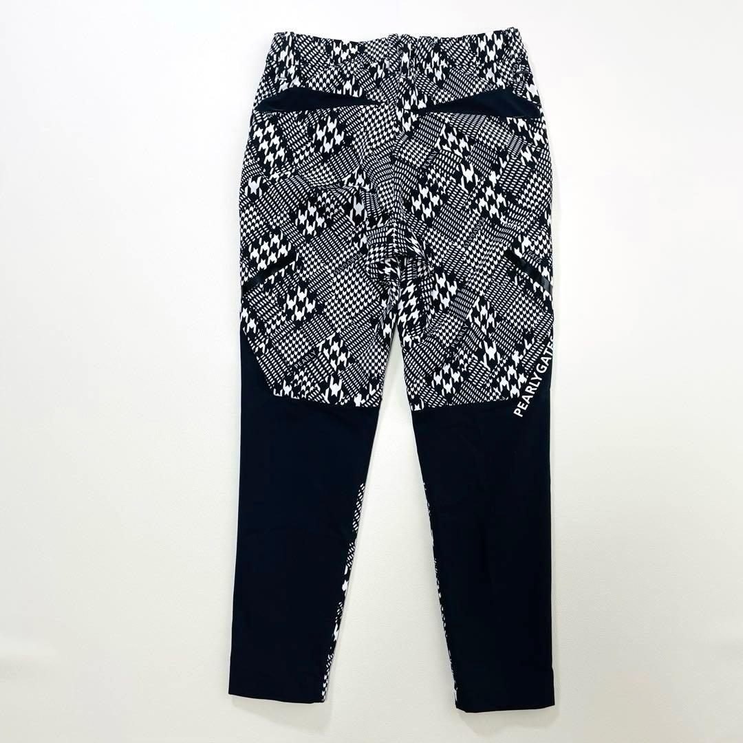 6114【美品】パーリーゲイツ　ジョガーパンツ　千鳥格子　ストレッチ　総柄