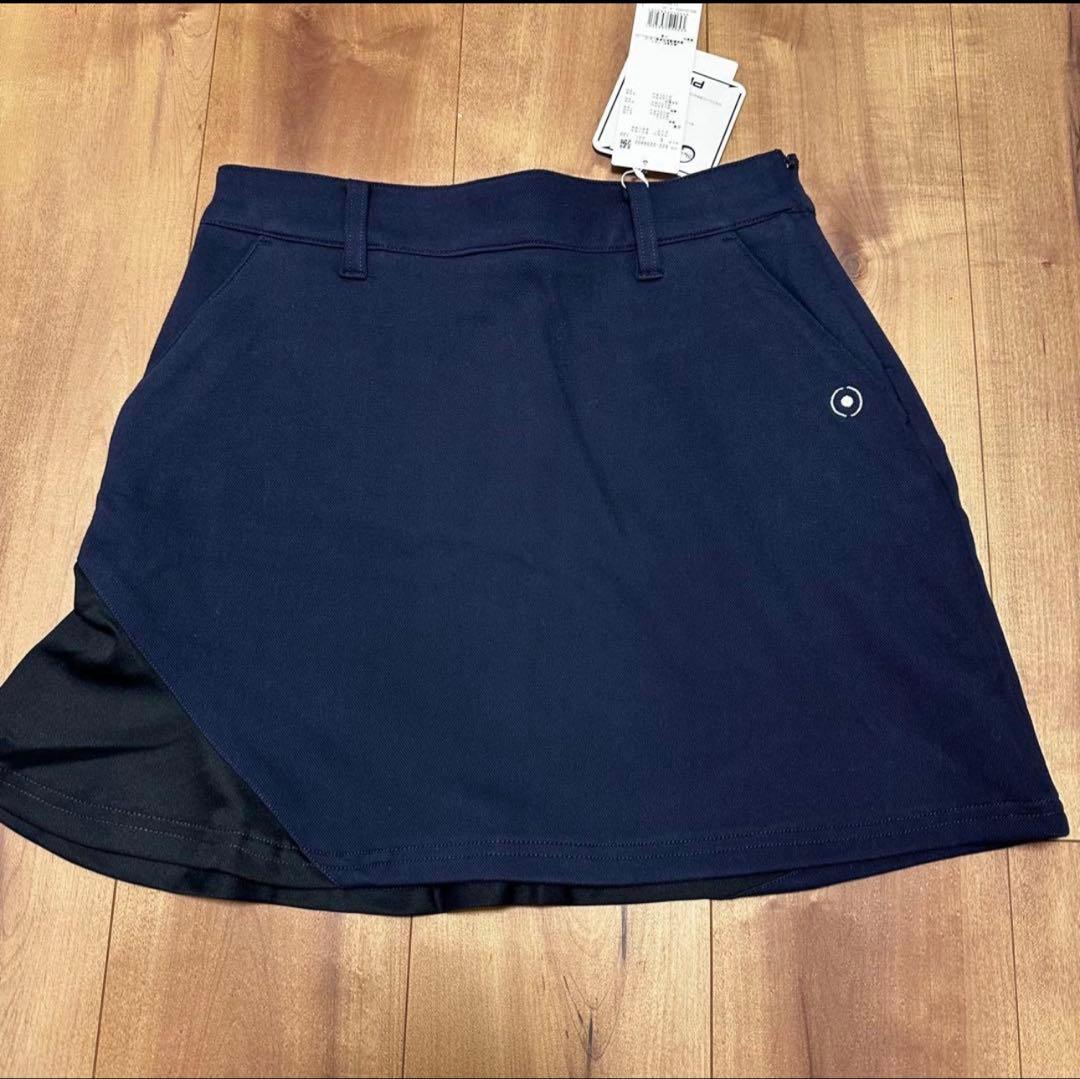 裏地付き　保温防風　ニット　フルジップ　スカート　セットアップ　春秋　ゴルフ