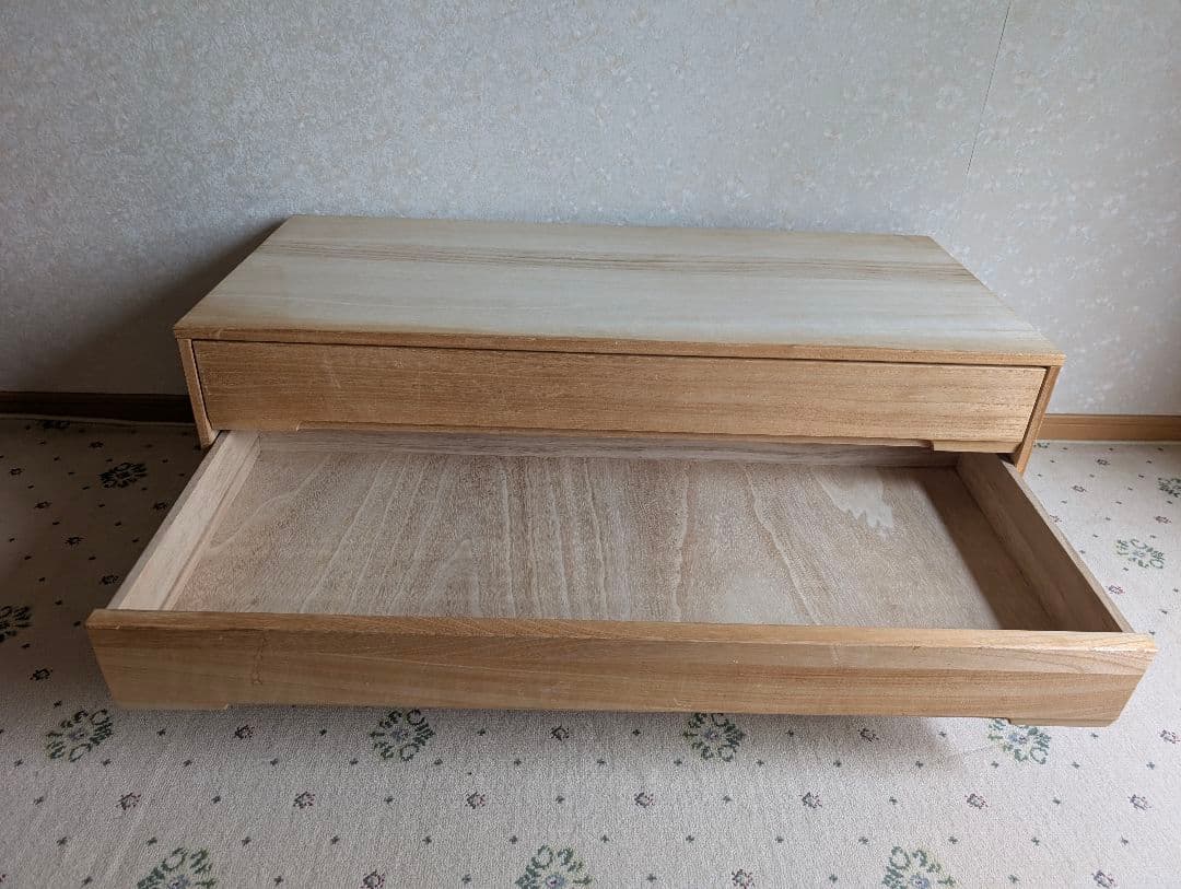 t*i様 和装　桐ナチュラルウッド 3段引き出しチェスト