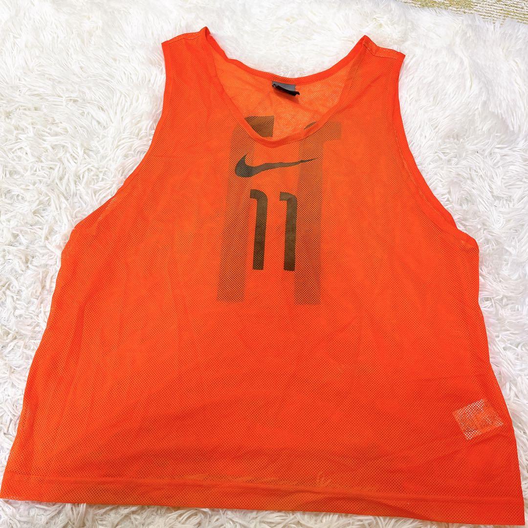 ナイキ　NIKE ビブス セット 10枚　オレンジ　サッカー　バスケット　袋付