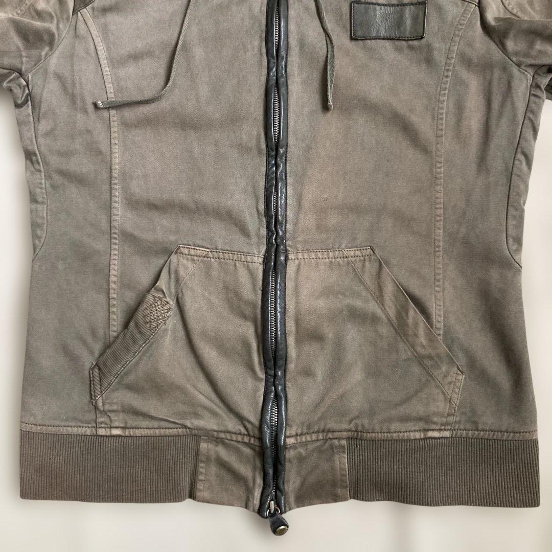 Kyoji Maruyama レザー パイソン ジップアップ フェード フード