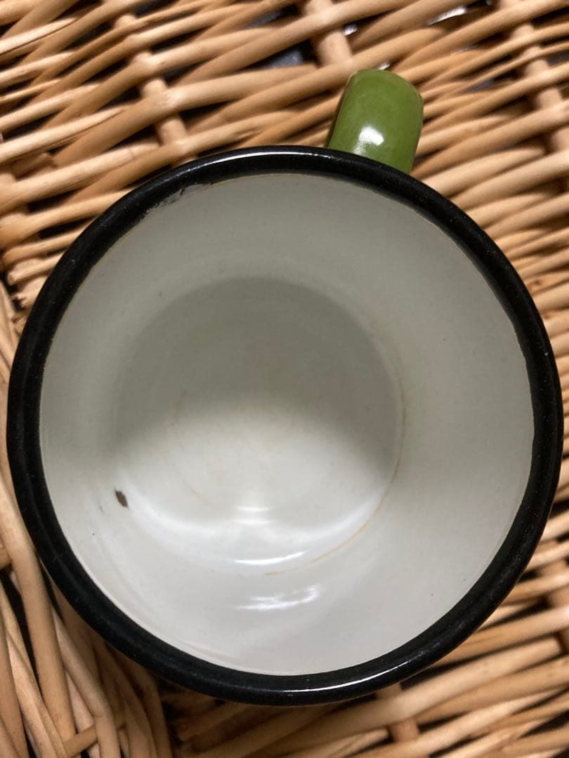 1970年代　未使用保管品　ラングラー琺瑯ノベルティーマグカップ　レッド