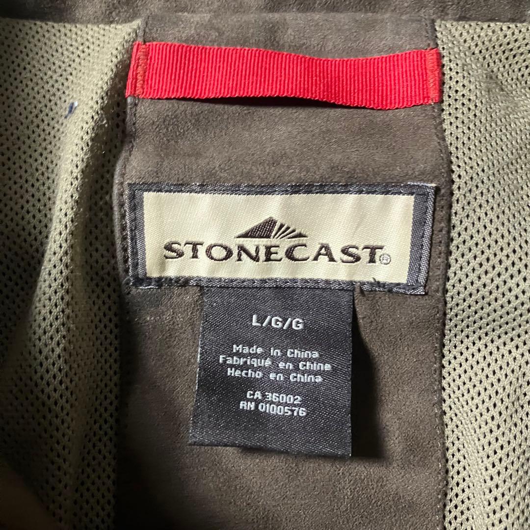 00sSTONECASTスエード調ジャケットブラウンブルゾン茶スイングトップ