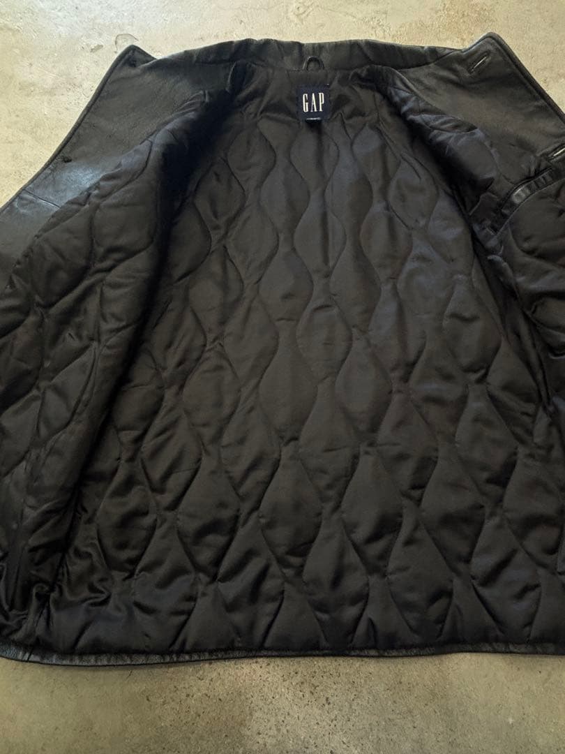 90’s GAP レザー　カーコート　L