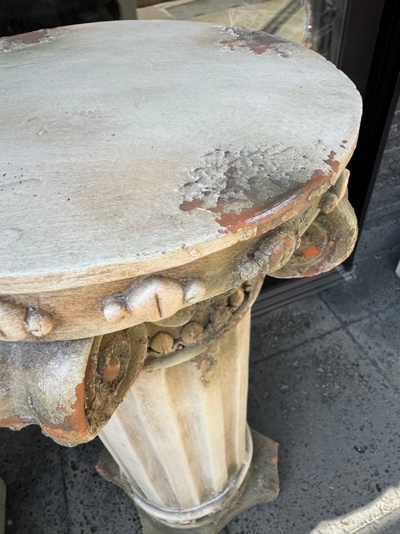 フラワースタンド　円柱L アンティーク調　置物