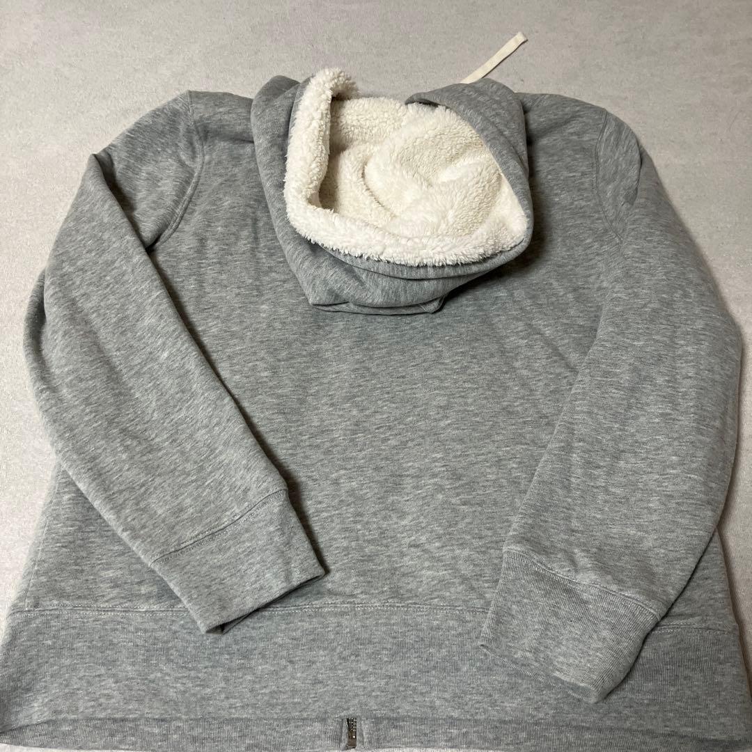 ま*ん様 超美品★GAP パーカー XL裏ボア シルバーロゴ＆グレー