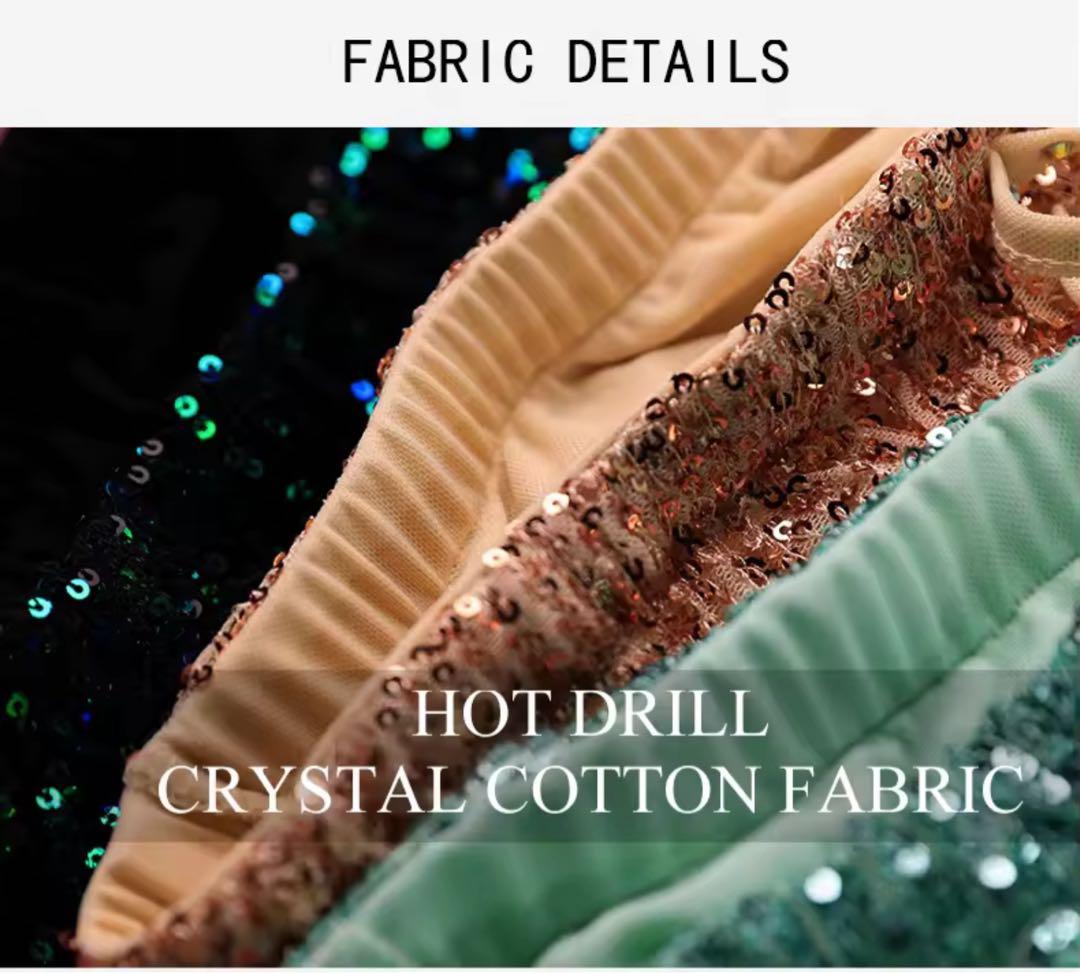 ベリーダンス セットアップ Mサイズ 緑と黒のラメ