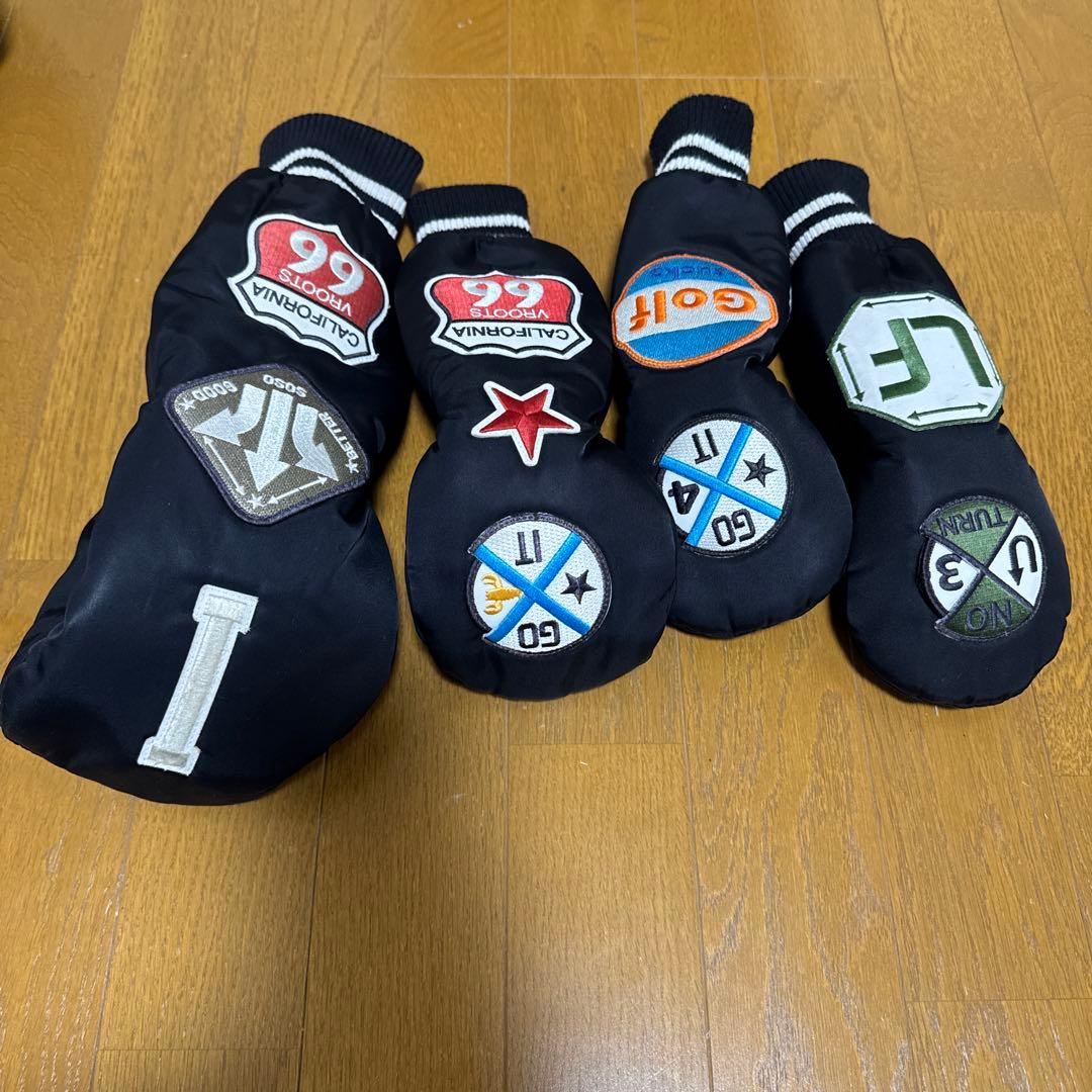 イエローロブスターキャディーバック　4種類ヘッドカバー付き