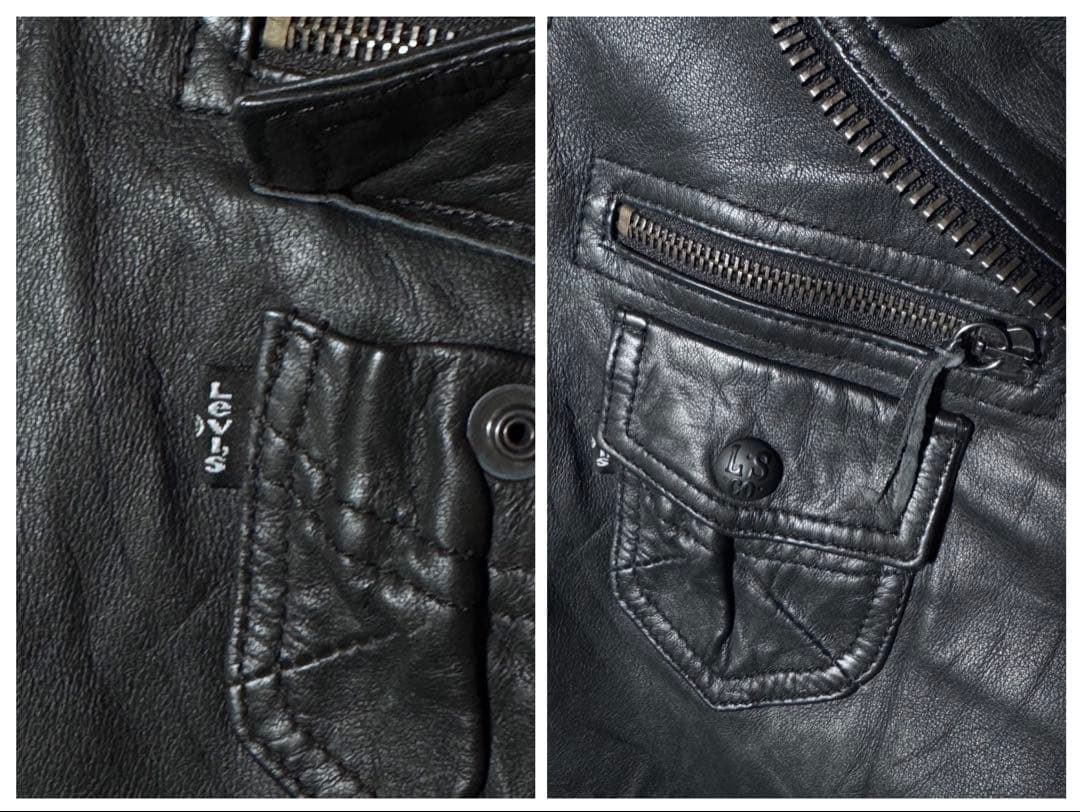 【美品】リーバイス Levi's ダブル ライダース ジャケット M レザー